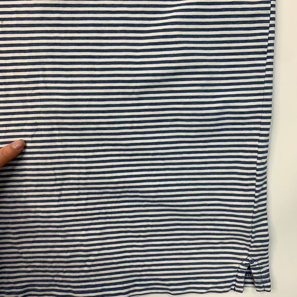 Johnnie-o Polo Shirt Mens XL Extra Large Cadet Blue Striped Stretch Cotton Golf - Picture 8 of 14